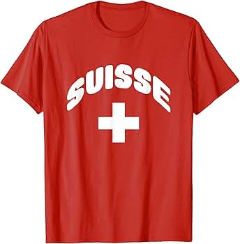 Prototypes スイス十字 Tシャツ レッド Amazon | スイス スイス クロス スイス Tシャツ | Tシャツ